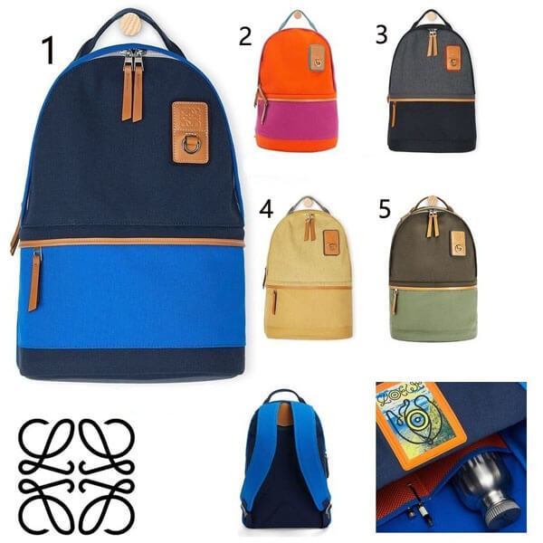 【ロエベ】Eye/Nature☆バイカラーバックパック コピー S☆メンズ 0010400513